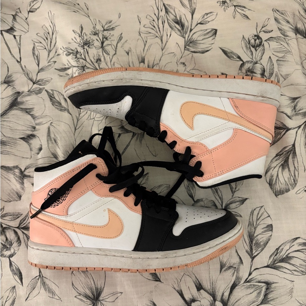 Stylish Black and Pink High-Top Sneakers